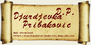 Đurđevka Pribaković vizit kartica